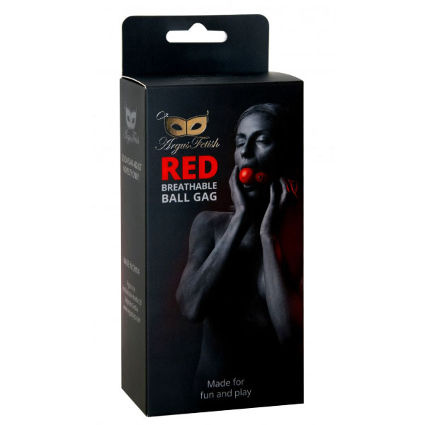 Red breathable ball gag - Slika 5