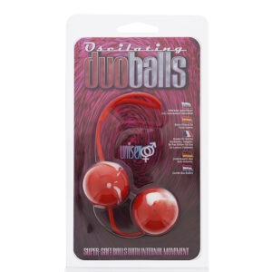 Marbilized duo balls red