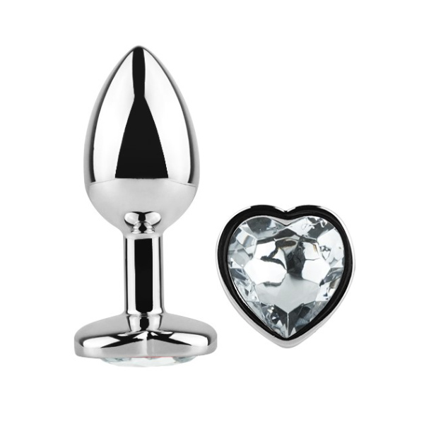 Butt plug silver heart small - Slika 2