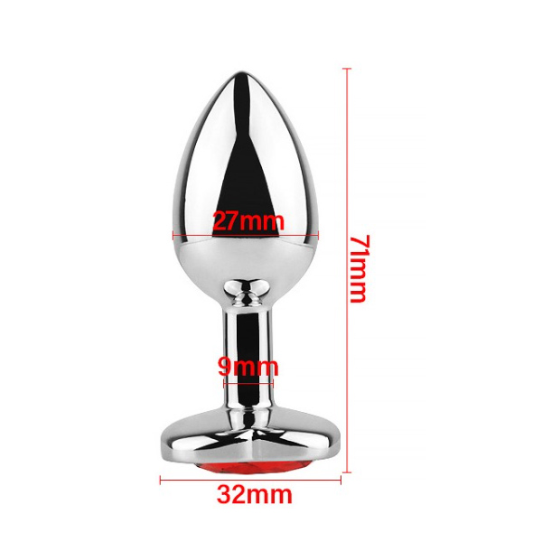 Butt plug silver heart small - Slika 6