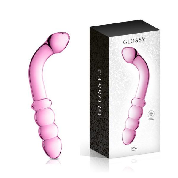 Glossy dildo No8 pink