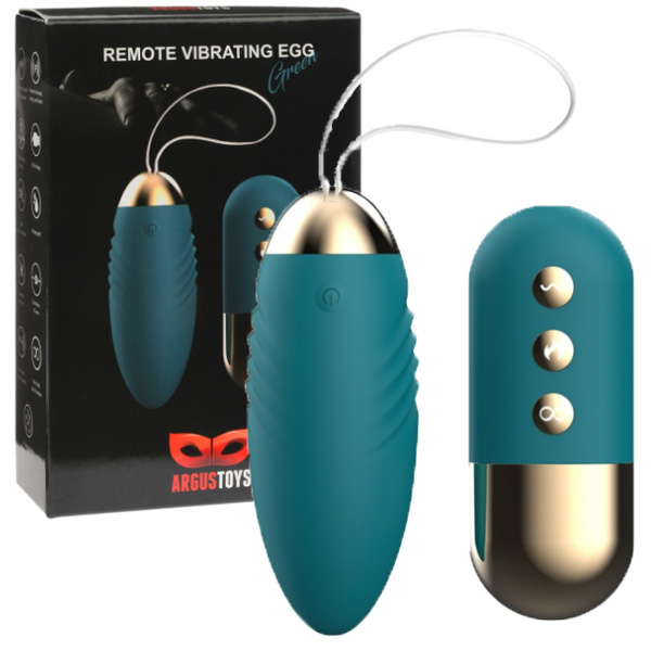 Remote vibrating heating egg green