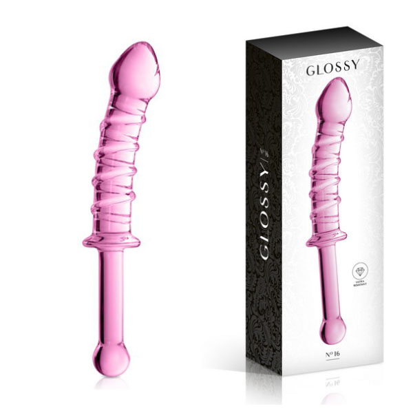 Glossy dildo No16 pink