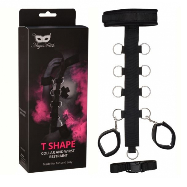 T-shape collar and wirst restraint