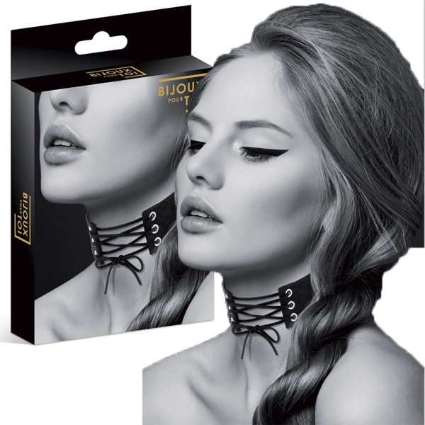 Fetish ogrlica Lacet black
