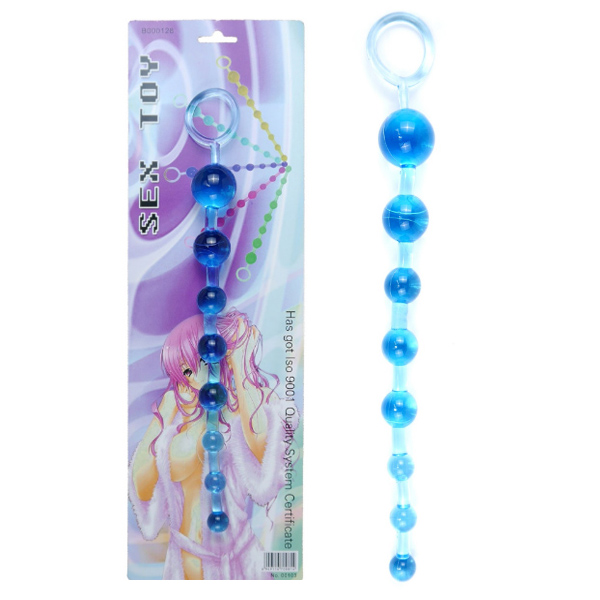Jelly anal 8 beads blue