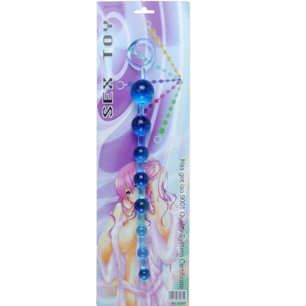Jelly anal 8 beads blue - Slika 4