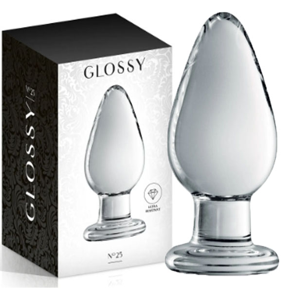 Glossy dildo 25 clear