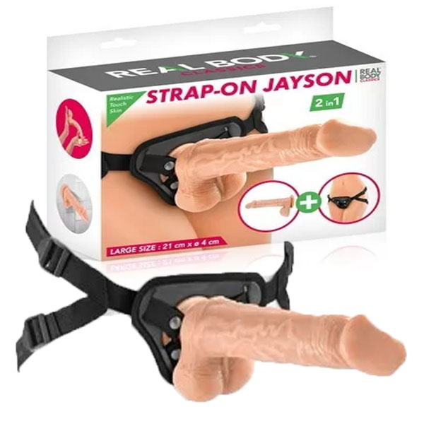 Real body strap on Jayson