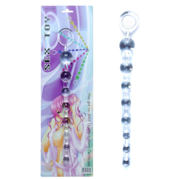 Jelly anal 8 beads clear