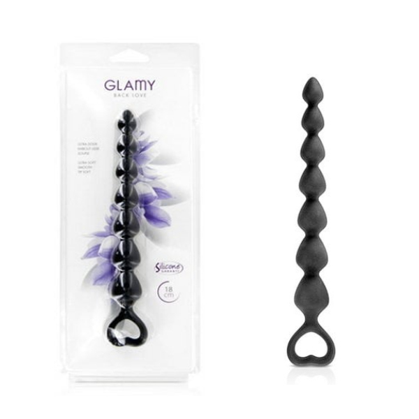 Glamy back love black S