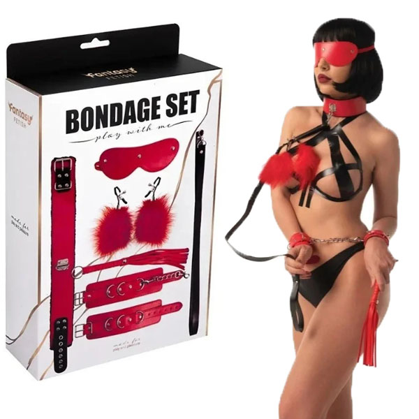 BDSM set Play with me red
