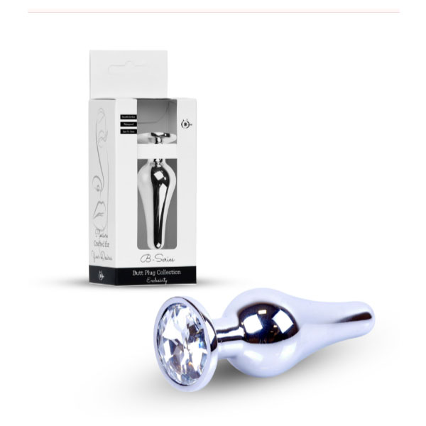 Plug jewellery silver - clear