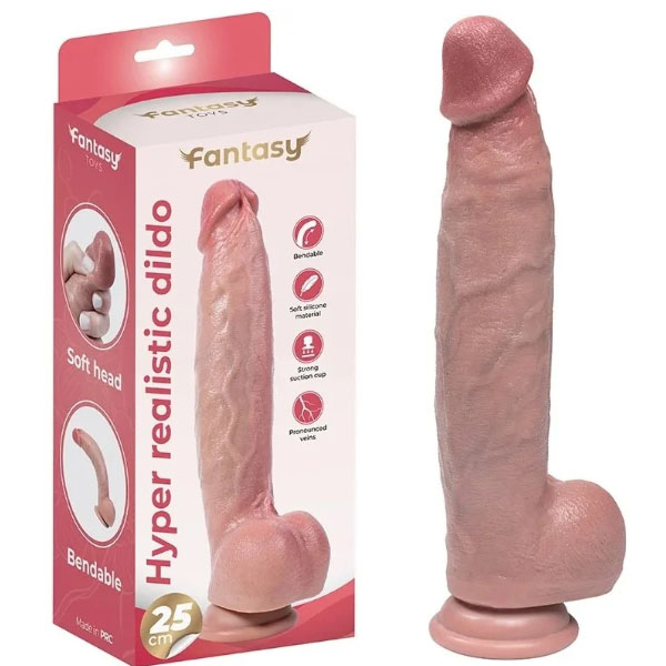 Hyper realistic dildo 25 cm