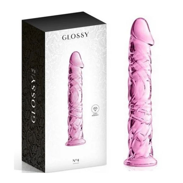 Glossy dildo No4 pink
